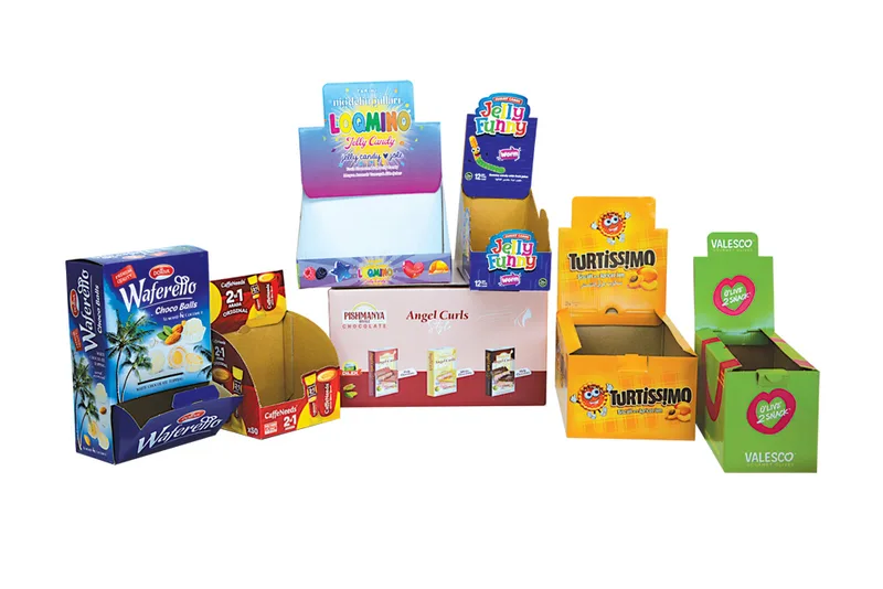 Chocolate presentation boxes with divided compartments