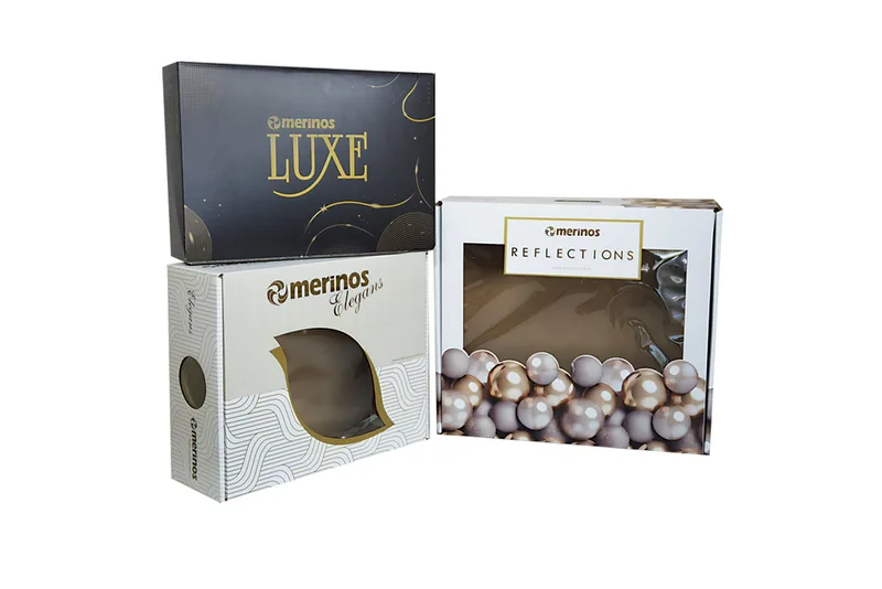 Windowed boxes for bedding and home-textile collections